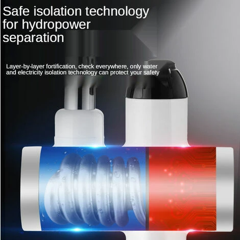 Robinet D'eau Chaude Electrique 3000W A Chauffage Rapide Temperature De L'eau Reglable De 30��C A 60��C Instantane Sans Reservoir Pour La Cuisine Blanc 4 Robinet D'eau Chaude Electrique 3000W A Chauffage Rapide Temperature De L'eau Reglable De 30��C A 60��C Instantane Sans Reservoir Pour La Cuisine Blanc – Image 2