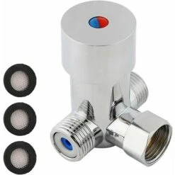 Automatique Thermostatique Connexions RobinetG1/2 Vanne Eau Chaude Et Froide Mélange Valve -Ubbink Magasin 94322623 4