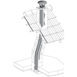 Kit Tubage Flexible Double Peau Inox Diamètre 100 + Collier De Fixation Haute + Chapeau Poujoulat 1 Mètre -Ubbink Magasin 94372693 2