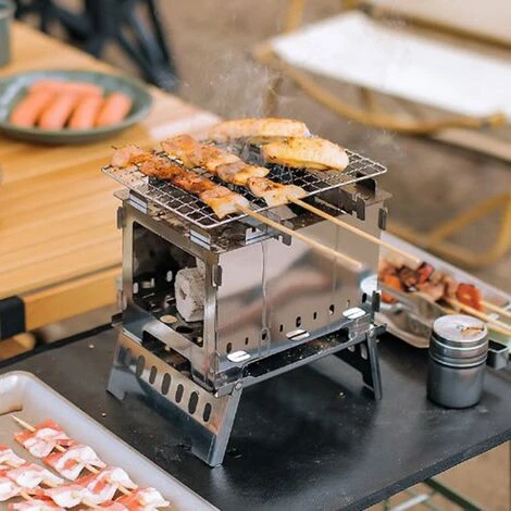 Poêle à Bois Portable En Acier Inoxydable Poêle à Bois Pliable Avec Sac De Rangement Pour Le Camping En Plein Air 5 Poêle à Bois Portable En Acier Inoxydable Poêle à Bois Pliable Avec Sac De Rangement Pour Le Camping En Plein Air – Image 3