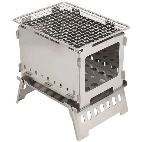 Poêle à Bois Portable En Acier Inoxydable Poêle à Bois Pliable Avec Sac De Rangement Pour Le Camping En Plein Air 7 Poêle à Bois Portable En Acier Inoxydable Poêle à Bois Pliable Avec Sac De Rangement Pour Le Camping En Plein Air – Image 5