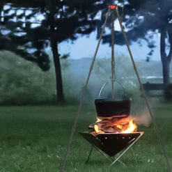Trépied Pour Feu De Camp Extérieur, Support De Casserole Réglable En Aluminium -Ubbink Magasin 94650119 4