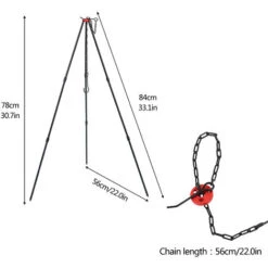 Trépied Pour Feu De Camp Extérieur, Support De Casserole Réglable En Aluminium -Ubbink Magasin 94650119 5