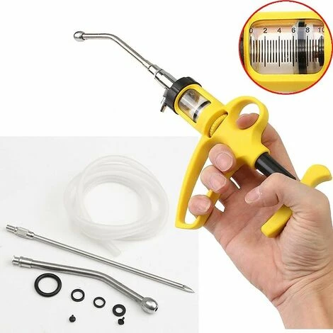 Injecteur D'animaux En Acier Inoxydable Semi-automatique Seringue Animale Continue Injecteur D'outils Vétérinaires Pour Chevaux, Moutons, Bovins, Porcs, Machines Agricoles 4 Injecteur D'animaux En Acier Inoxydable Semi-automatique Seringue Animale Continue Injecteur D'outils Vétérinaires Pour Chevaux, Moutons, Bovins, Porcs, Machines Agricoles – Image 2