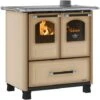 Poele A' Bois De Cuisine La Nordica Extraflame En Fonte Family 3,5 Cappuccino 7,8 KW 186 M Chauffe'