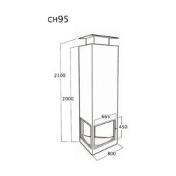 Cheminée Centrale Suspendue à Porte Et Foyer Acier 11 Kw -Ubbink Magasin 9533777 3