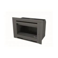 Insert De Cheminée à Porte Vitrée Finition Anthracite 8 Kw