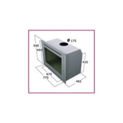 Insert De Cheminée à Porte Vitrée Finition Anthracite 8 Kw -Ubbink Magasin 9533780 3