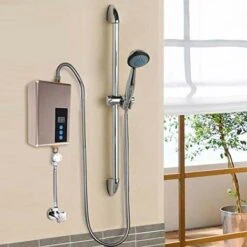 Mini Chauffe-eau électrique Instantané Système De Production D'eau Chaude Sans Réservoir Pour Douche Sans Chauffe-eau Pour Cuisine Et Salle De Bain, 220V 5.5KW(Or) -Ubbink Magasin 95346597 3