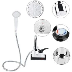 Chauffe-eau électrique Robinet électrique Instantané Chauffe-eau Chaude Et Froide Robinet De Chauffage Sans Réservoir Pommeau De Douche Avec Affichage De La Température(2) -Ubbink Magasin 95346943 3