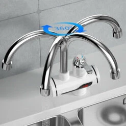 Robinet D'eau Chaude électrique 3000W à Chauffage Rapide Température De L'eau Réglable De 30C à 60C Instantané Sans Réservoir Pour La Cuisine -Ubbink Magasin 95880594 4
