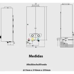 Chauffage Au Gaz Butane/propane Fast R X Instantané Atmosphérique - Chambre Ouverte - Tirage Naturel 11Litres Low NOx - ARISTON -Ubbink Magasin 96105933 4