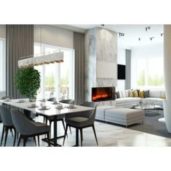 Chemin'Arte Cheminée Encastrable 3D 110cm - 3 Faces - 2000 W - Télécommande -Ubbink Magasin 96273194 4