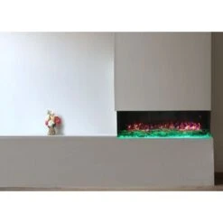 Chemin'Arte Cheminée Encastrable 3D 110cm - 3 Faces - 2000 W - Télécommande -Ubbink Magasin 96273194 5