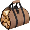 Porte Bûche Intérieur　Sac De Transport Pour Bois De Chauffage, Sac De Transport Pour Bois De Cheminée, Sac De Transport En Toile, Panier à Bois Portable Pour Cheminées, Poêles à Bois, Bûches, Camping, -Ubbink Magasin 96338178 1