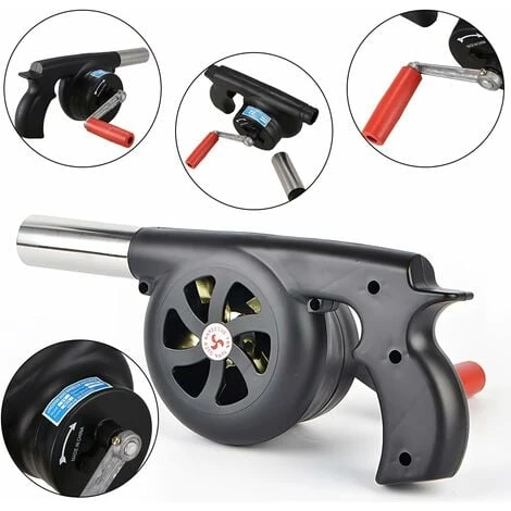 Souffleur Manuel Barbecue, Ventilateur De Barbecue, Convient Pour La Cuisine En Plein Air, Cheminée, Camping, Pour Soufflet De Feu De Barbecue Outil A Manivelle 5 Souffleur Manuel Barbecue, Ventilateur De Barbecue, Convient Pour La Cuisine En Plein Air, Cheminée, Camping, Pour Soufflet De Feu De Barbecue Outil A Manivelle – Image 3