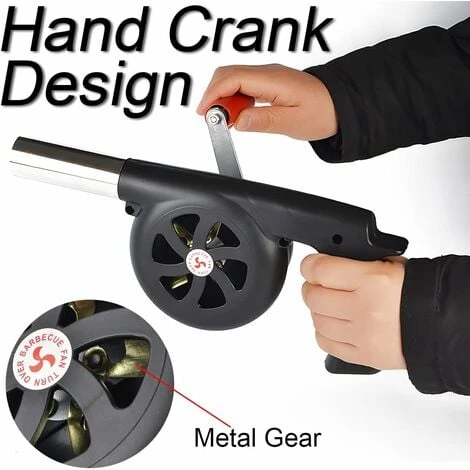 Souffleur Manuel Barbecue, Ventilateur De Barbecue, Convient Pour La Cuisine En Plein Air, Cheminée, Camping, Pour Soufflet De Feu De Barbecue Outil A Manivelle 7 Souffleur Manuel Barbecue, Ventilateur De Barbecue, Convient Pour La Cuisine En Plein Air, Cheminée, Camping, Pour Soufflet De Feu De Barbecue Outil A Manivelle – Image 5