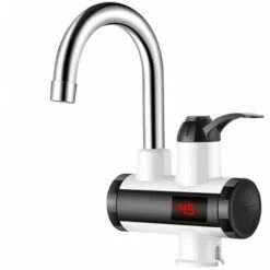 Robinet D'eau Chaude Instantané Robinet De Chauffe-eau électrique Avec Affichage Numérique LED Cuisine Salle De Bain Chauffe-eau Robinet 360 ° Rotatif 220 V Bouchon Anti-fuite 3000 W