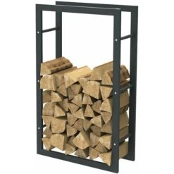 Porte-bois En Métal Cheminée à Bois D'intérieur 100x60x25cm -Ubbink Magasin 96515330 4