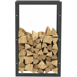 Porte-bois En Métal Cheminée à Bois D'intérieur 100x60x25cm -Ubbink Magasin 96515330 5