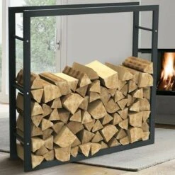 Porte-bois En Métal Cheminée à Bois D'intérieur 100x100x25 -Ubbink Magasin 96515498 3