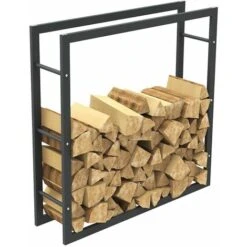 Porte-bois En Métal Cheminée à Bois D'intérieur 100x100x25 -Ubbink Magasin 96515498 4