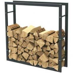 Porte-bois En Métal Cheminée à Bois D'intérieur 100x100x25 -Ubbink Magasin 96515498 5