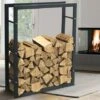 Porte-bois En Métal Cheminée à Bois D'intérieur 100x80x25cm -Ubbink Magasin 96516534 1
