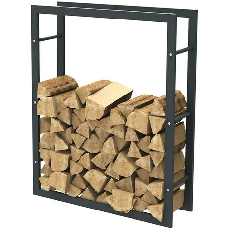 Porte-bois En Métal Cheminée à Bois D'intérieur 100x80x25cm 5 Porte-bois En Métal Cheminée à Bois D'intérieur 100x80x25cm – Image 3