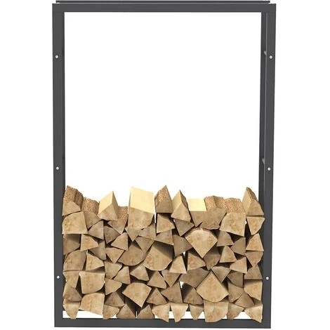 Porte-bois En Métal Cheminée à Bois D'intérieur 150x100x25 4 Porte-bois En Métal Cheminée à Bois D'intérieur 150x100x25 – Image 2