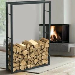Porte-bois En Métal Cheminée à Bois D'intérieur 150x100x25 9 Porte-bois En Métal Cheminée à Bois D'intérieur 150x100x25 -Ubbink Magasin 96517381 3