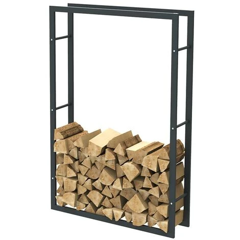 Porte-bois En Métal Cheminée à Bois D'intérieur 150x100x25 6 Porte-bois En Métal Cheminée à Bois D'intérieur 150x100x25 – Image 4