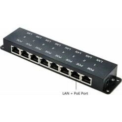 Injecteur POE-8-ENC (Aucune Alimentation) Power Over Ethernet 8 Port Conforme IEEE 802.3af Passif Midspan Multiport 10/100 Débit, Compatible Alimentation 1256V, (FBA-POE-8-ENC) -Ubbink Magasin 97058886 2