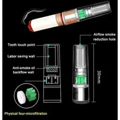 Jinui Filtre D'arrêt Du Tabac Anti-tabac, Filtre De Cigarette De Tabac Jetable Efficace, Embouts De Filtre Anti-goudron Multi-filtrage Pour Vous Aider à Arrêter L'habitude (vert, 100pcs) -Ubbink Magasin 97730228 3