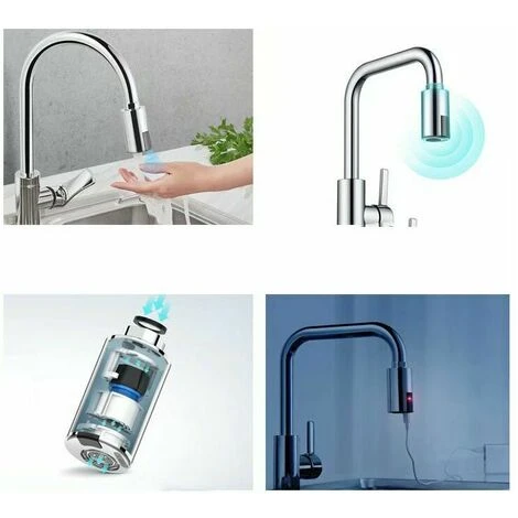 Trésor D'économie D'eau à Induction Automatique Robinet à Induction Chaude Et Froide Capteur Infrarouge Intelligent 5 Trésor D'économie D'eau à Induction Automatique Robinet à Induction Chaude Et Froide Capteur Infrarouge Intelligent – Image 3