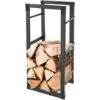 Porte Bûche Intérieur Étagère à Bois De Chauffage Pour Intérieur Extérieur 80x150x25cm Etagère De Cheminée - Noir NAIZY -Ubbink Magasin 99356497 1