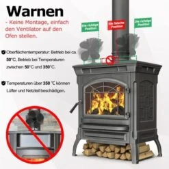 Ventilateur De Cheminée à 4 Pales - Sans électricité - Silencieux - Énergie Thermique - Ventilateur De Cheminée - Type De Placement NAIZY -Ubbink Magasin 99356688 4
