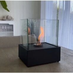 Cheminée De Table Au Bioéthanol Noir Avec Base En Acier Inoxydable Et Verre à L'éthanol Pour L'intérieur Et L'extérieur (type D) NAIZY 10 Cheminée De Table Au Bioéthanol Noir Avec Base En Acier Inoxydable Et Verre à L'éthanol Pour L'intérieur Et L'extérieur (type D) NAIZY -Ubbink Magasin 99357035 4